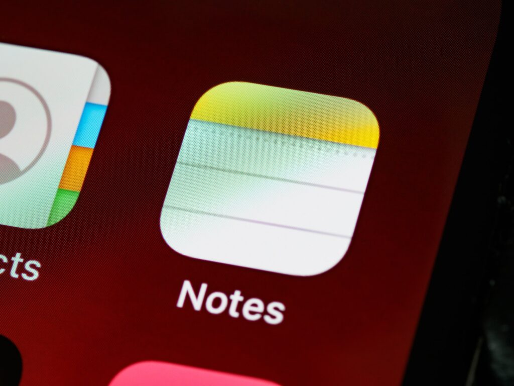 notes app on phone