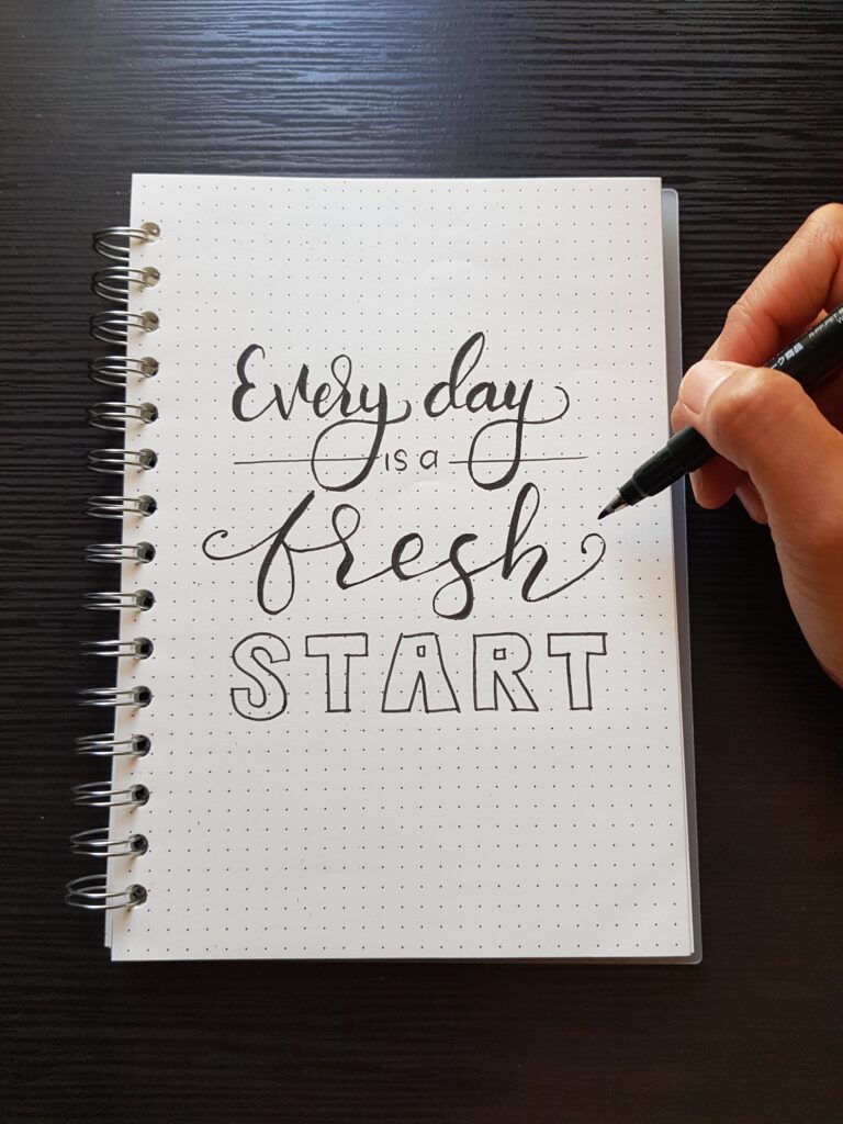 every day is a fresh start on notebook