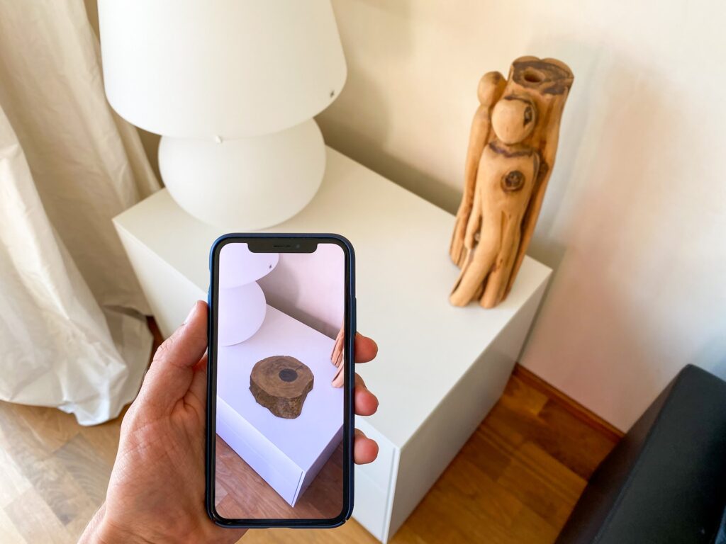 augmented reality shown on phone screen