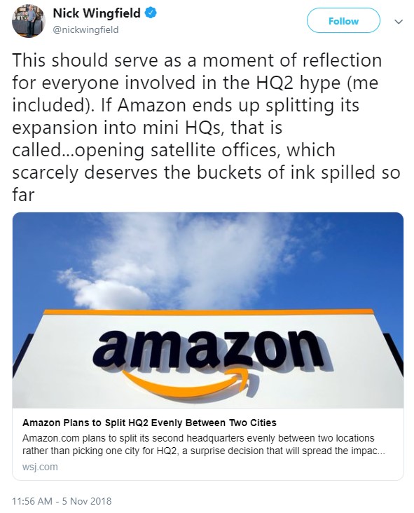 Torn Decision May Lead to Amazon HQ2 and HQ3