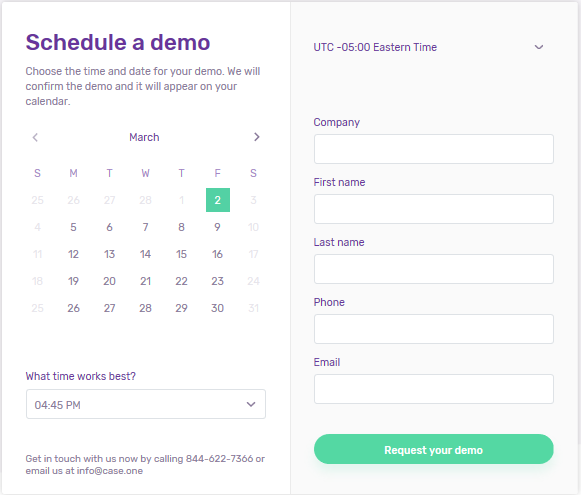 Schedule Demo App Time Tracker