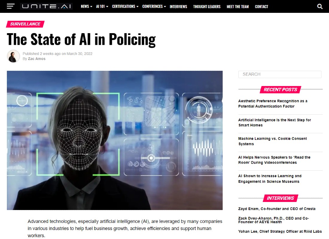 The State of AI in Policing