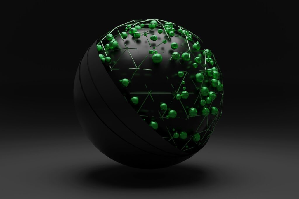 A 3D rendering of the internet.