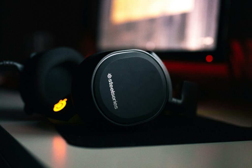 SteelSeries gaming headphones.