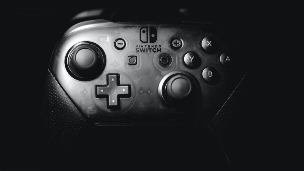nintendo switch pro controller close up