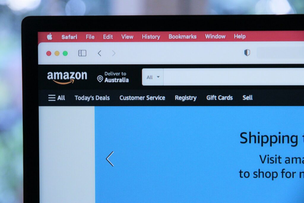 Amazon shopping on web browser