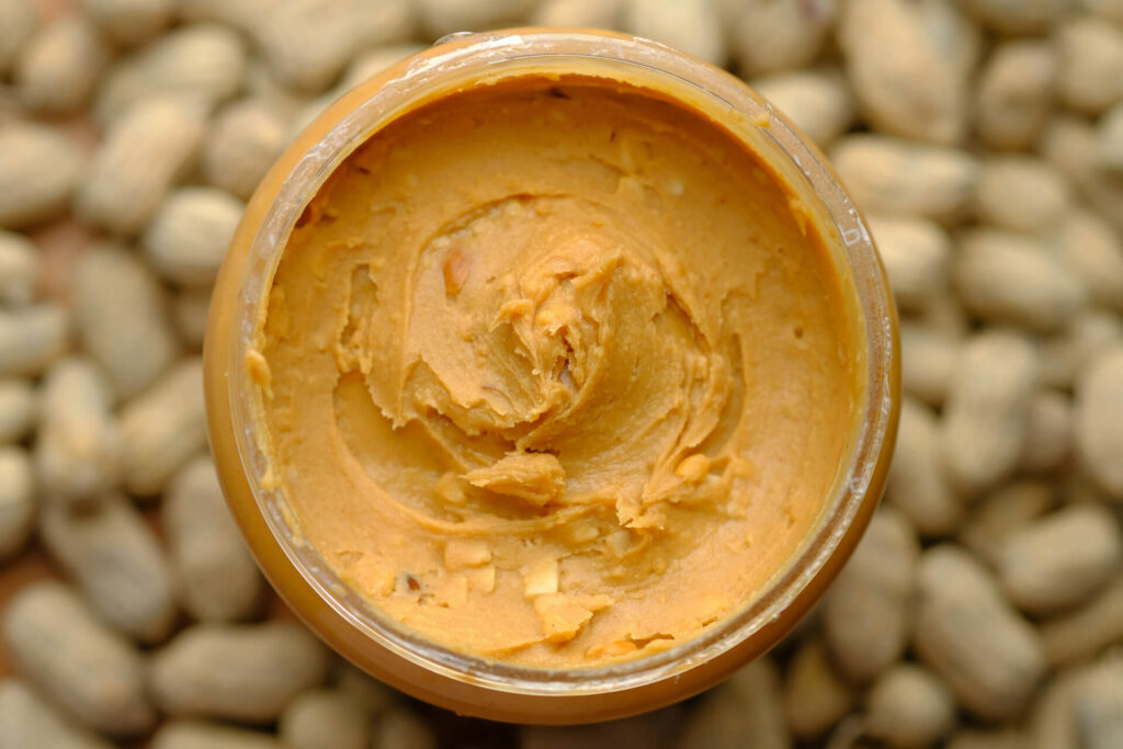 close up of peanut butter