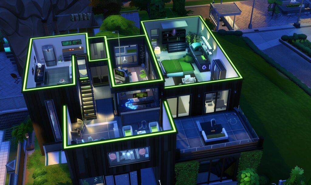 A house in the Sims 4 game.