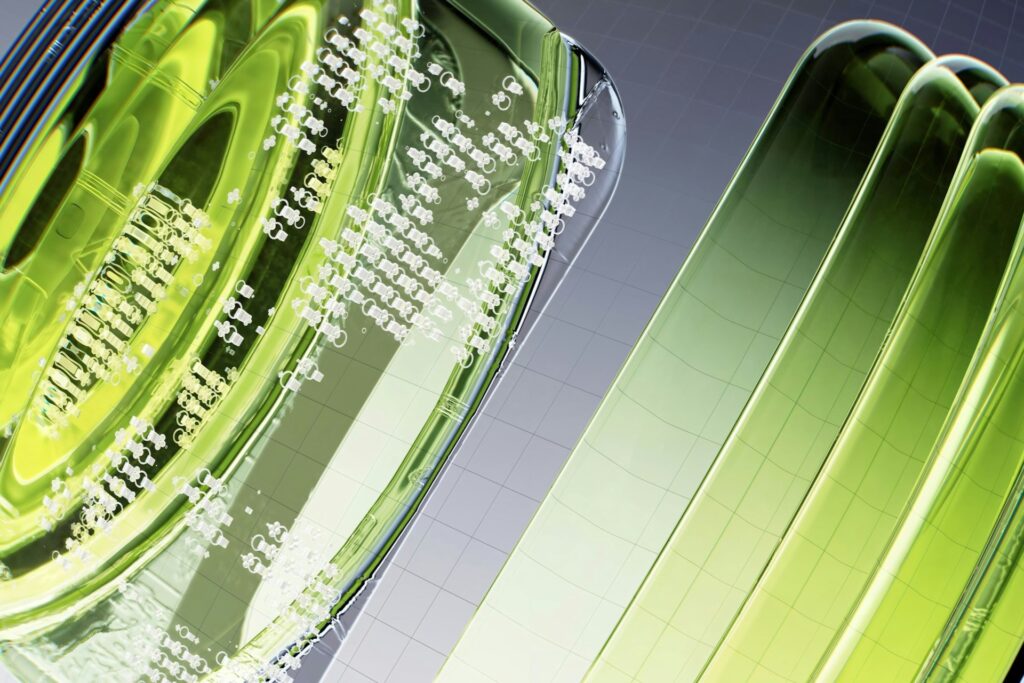 Green translucent glass