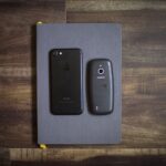 Smartphone and basic phone side by side