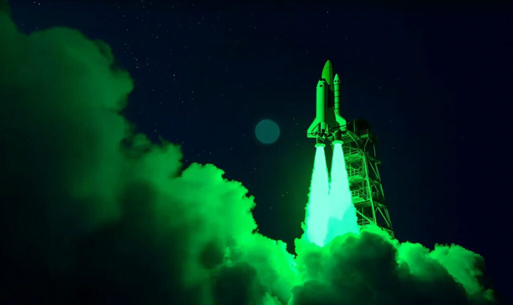the Artemis II moon mission launches