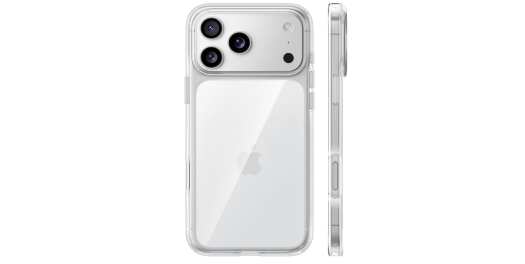 White phone with clear case