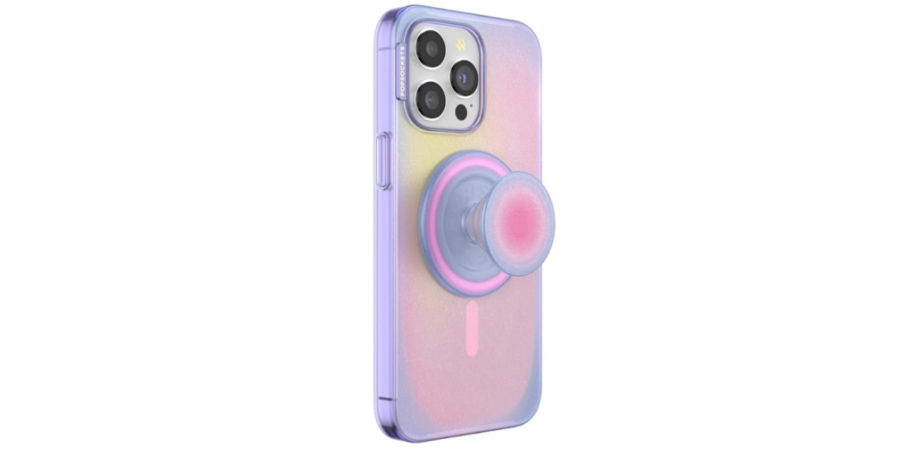 Opalescent case with popsocket