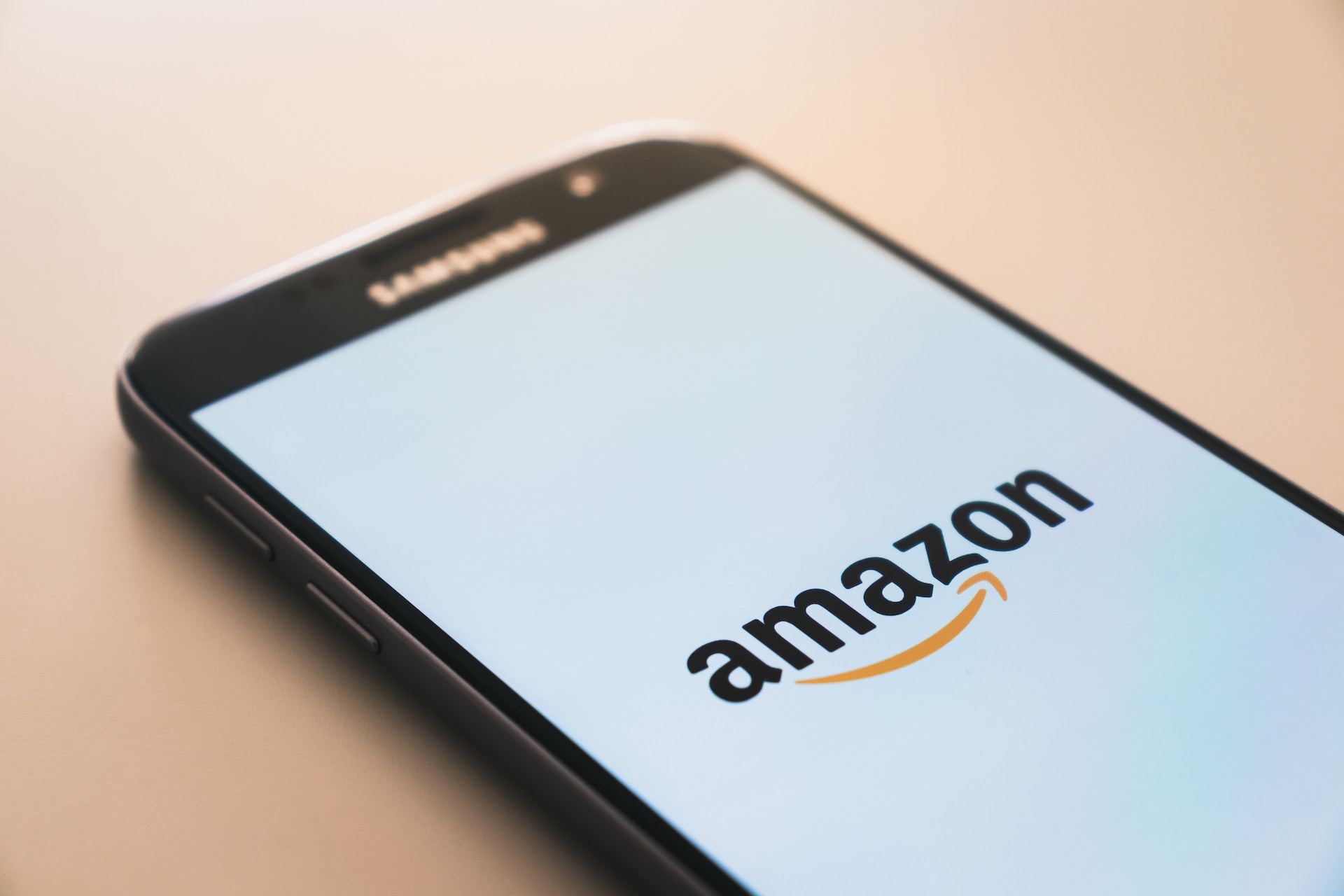 Amazon app on mobile phone screen