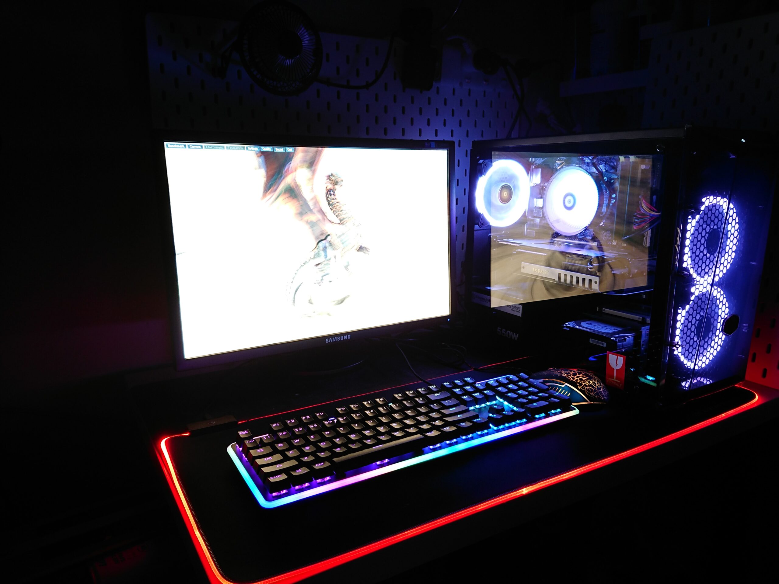 gaming computer setup